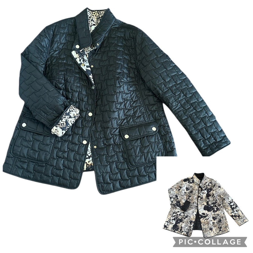 Basler Double Sided Reversible Black Quilted Wome… - image 1